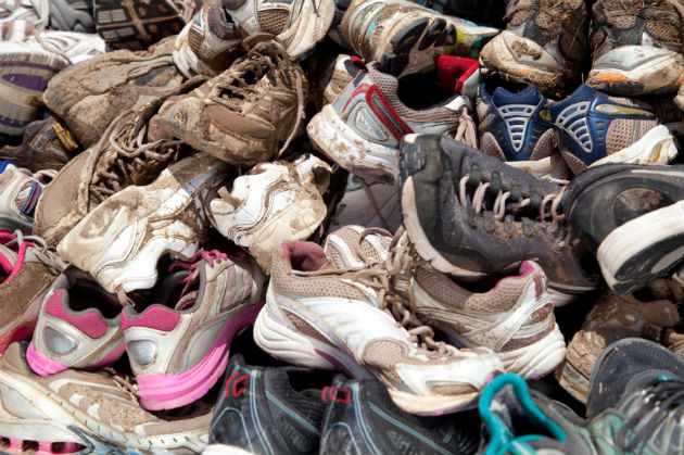 Recycle old running shoes